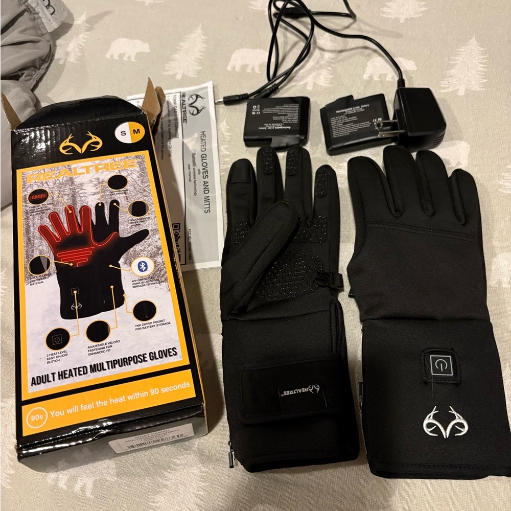 Realtree Heated Multipurpose Gloves - Black